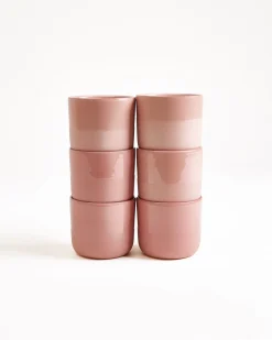 Seda - Set of 6 cups small pink