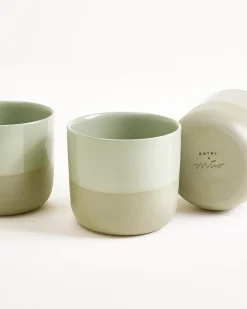 Seda - Set of 4 cups small sage green