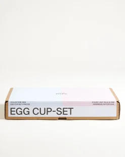 Seia Egg Cups, Light Pink and Light Blue, Set of 4