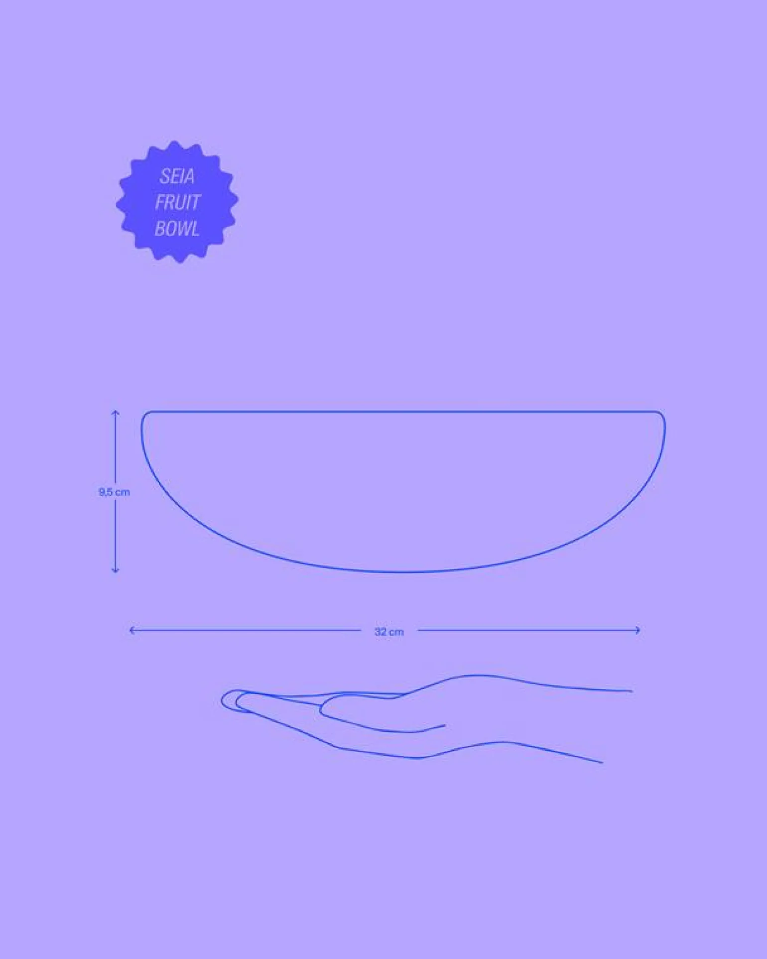 Seia - Fruit bowl light blue