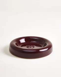 Seia Mug & Saucer Heart Burgundy