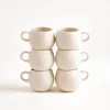 Sintra - Set of 6 espressomugs sand