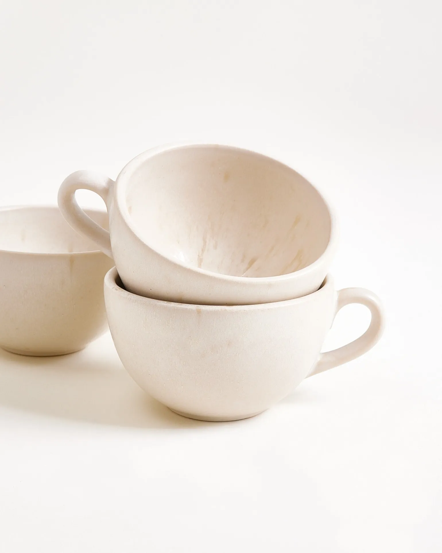 Sintra - Small cappuccino cup & saucer classic sand Set of 4