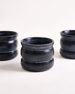 Turmalina - Set of 6 cups small bubble black