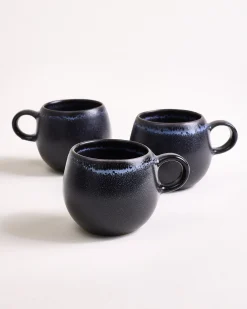 Turmalina - Set of 4 espresso mugs black