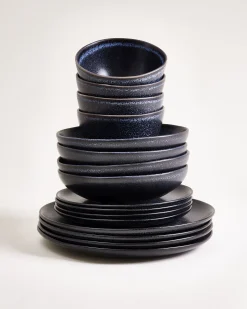 Turmalina - Tableware set black 16 pieces